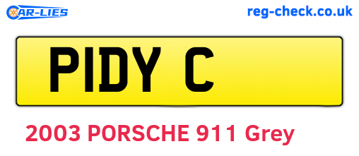 P1DYC are the vehicle registration plates.