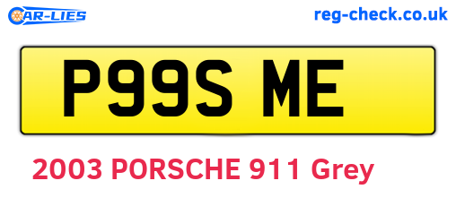 P99SME are the vehicle registration plates.