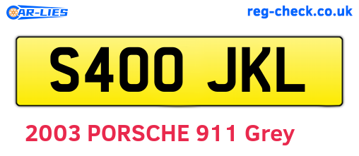 S400JKL are the vehicle registration plates.