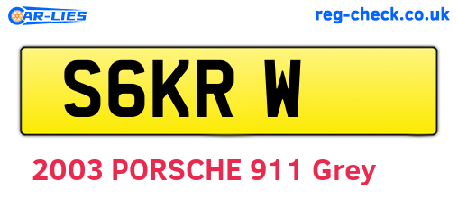 S6KRW are the vehicle registration plates.