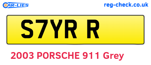 S7YRR are the vehicle registration plates.