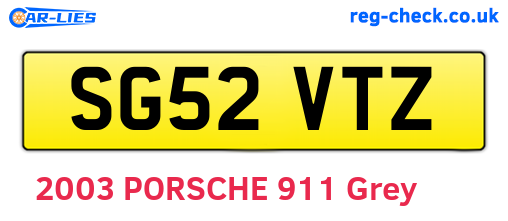 SG52VTZ are the vehicle registration plates.