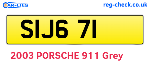 SIJ671 are the vehicle registration plates.