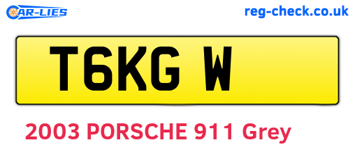 T6KGW are the vehicle registration plates.