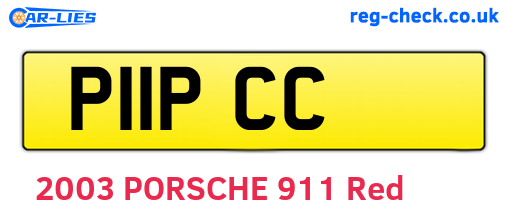 P11PCC are the vehicle registration plates.