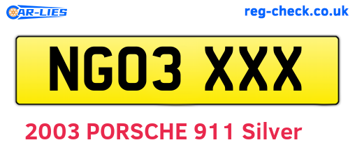 NG03XXX are the vehicle registration plates.