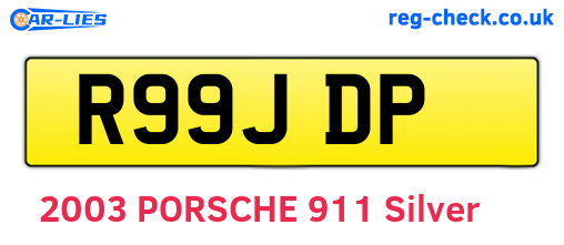 R99JDP are the vehicle registration plates.
