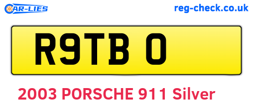 R9TBO are the vehicle registration plates.