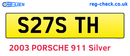 S27STH are the vehicle registration plates.