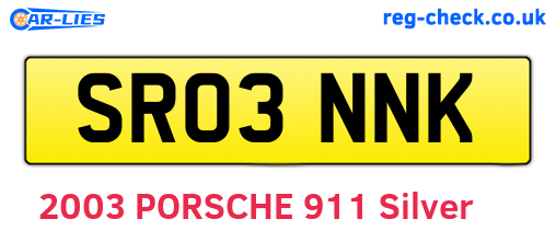 SR03NNK are the vehicle registration plates.