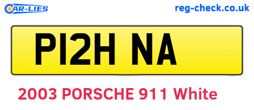 P12HNA are the vehicle registration plates.