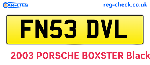 FN53DVL are the vehicle registration plates.