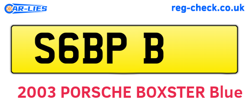 S6BPB are the vehicle registration plates.