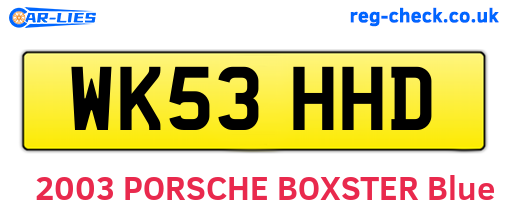 WK53HHD are the vehicle registration plates.
