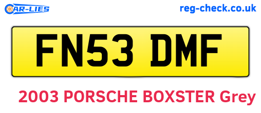 FN53DMF are the vehicle registration plates.