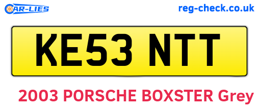 KE53NTT are the vehicle registration plates.