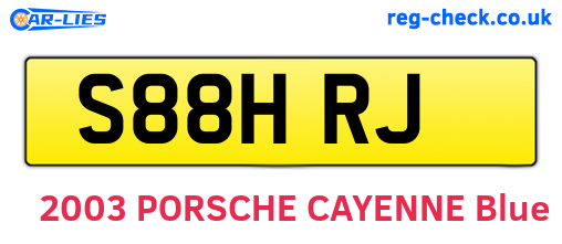 S88HRJ are the vehicle registration plates.