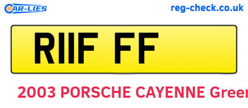 R11FFF are the vehicle registration plates.