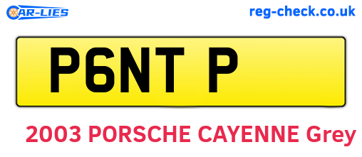 P6NTP are the vehicle registration plates.