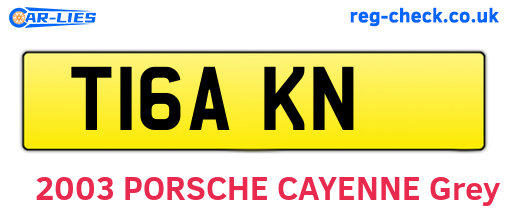 T16AKN are the vehicle registration plates.