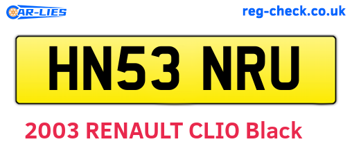 HN53NRU are the vehicle registration plates.