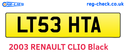 LT53HTA are the vehicle registration plates.