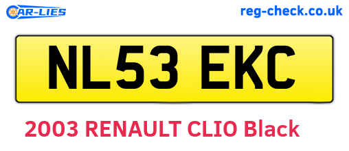 NL53EKC are the vehicle registration plates.