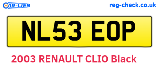 NL53EOP are the vehicle registration plates.
