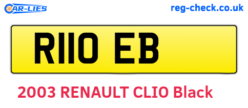 R11OEB are the vehicle registration plates.