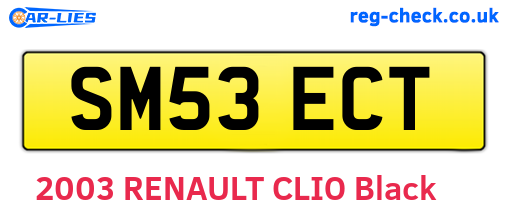 SM53ECT are the vehicle registration plates.