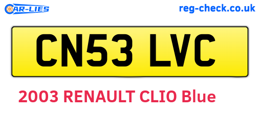 CN53LVC are the vehicle registration plates.