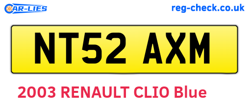 NT52AXM are the vehicle registration plates.