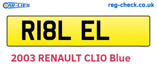 R18LEL are the vehicle registration plates.