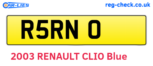 R5RNO are the vehicle registration plates.