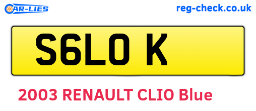 S6LOK are the vehicle registration plates.