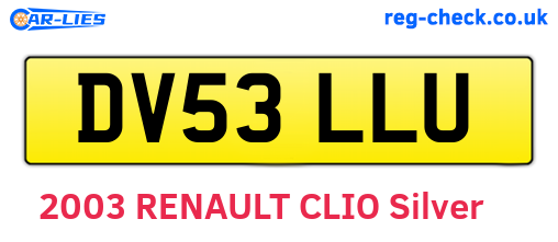DV53LLU are the vehicle registration plates.