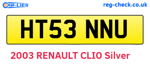 HT53NNU are the vehicle registration plates.