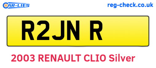 R2JNR are the vehicle registration plates.