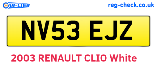 NV53EJZ are the vehicle registration plates.