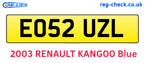 EO52UZL are the vehicle registration plates.