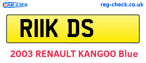 R11KDS are the vehicle registration plates.