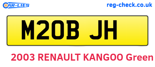 M20BJH are the vehicle registration plates.