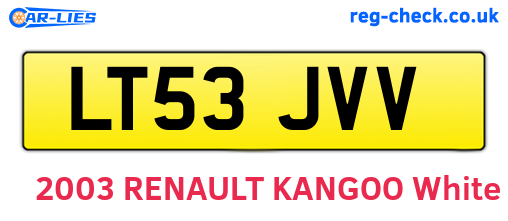 LT53JVV are the vehicle registration plates.