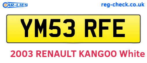 YM53RFE are the vehicle registration plates.