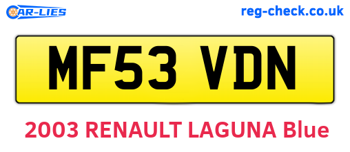 MF53VDN are the vehicle registration plates.