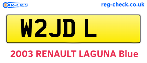W2JDL are the vehicle registration plates.