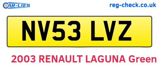 NV53LVZ are the vehicle registration plates.