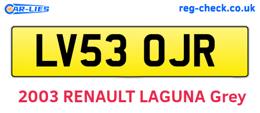 LV53OJR are the vehicle registration plates.