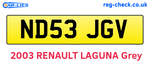 ND53JGV are the vehicle registration plates.
