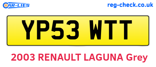 YP53WTT are the vehicle registration plates.
